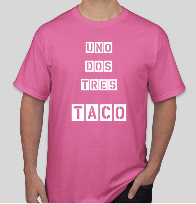 Uno Dos Tres Taco T-shirt- Pink